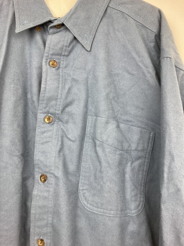 Woolrich Men's Long Sleeve Button-Down Cotton Flannel Shirt Blue BUSCH BEER 2XL - Picture 6 of 9