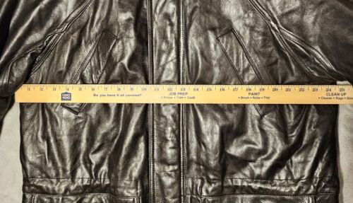 Collezione SA Giacca in Pelle Uomo Grande Full Zip Marrone Scuro Tasche Isolanti - Foto 22 di 24