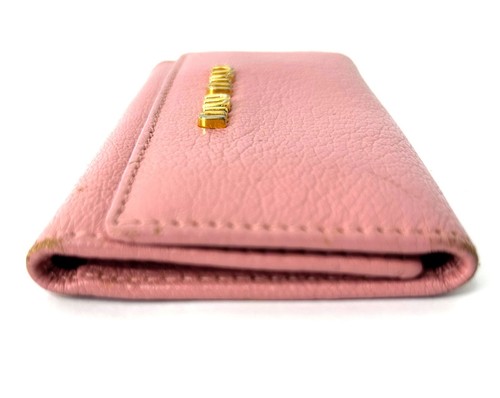 MIU MIU Light Pink Leather Key Case Key Chain Accessory Used with Box - Picture 6 of 23