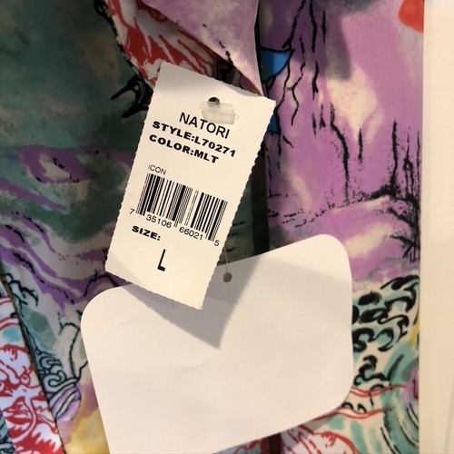 Natori NWT Women's Asian Graphic Expression Floor Length Kimono Sz L (E1124) - Picture 9 of 9