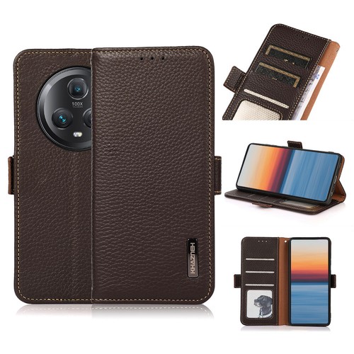 Magnetic Genuine Leather Flip Wallet Case for HONOR - Picture 14 of 15