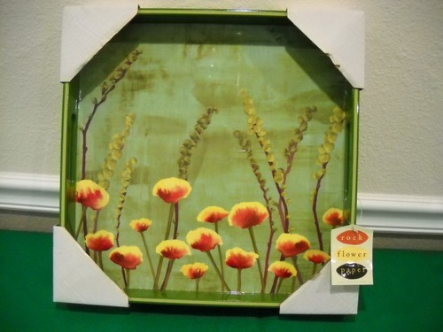 Rock Flower Paper Flower Square Tray