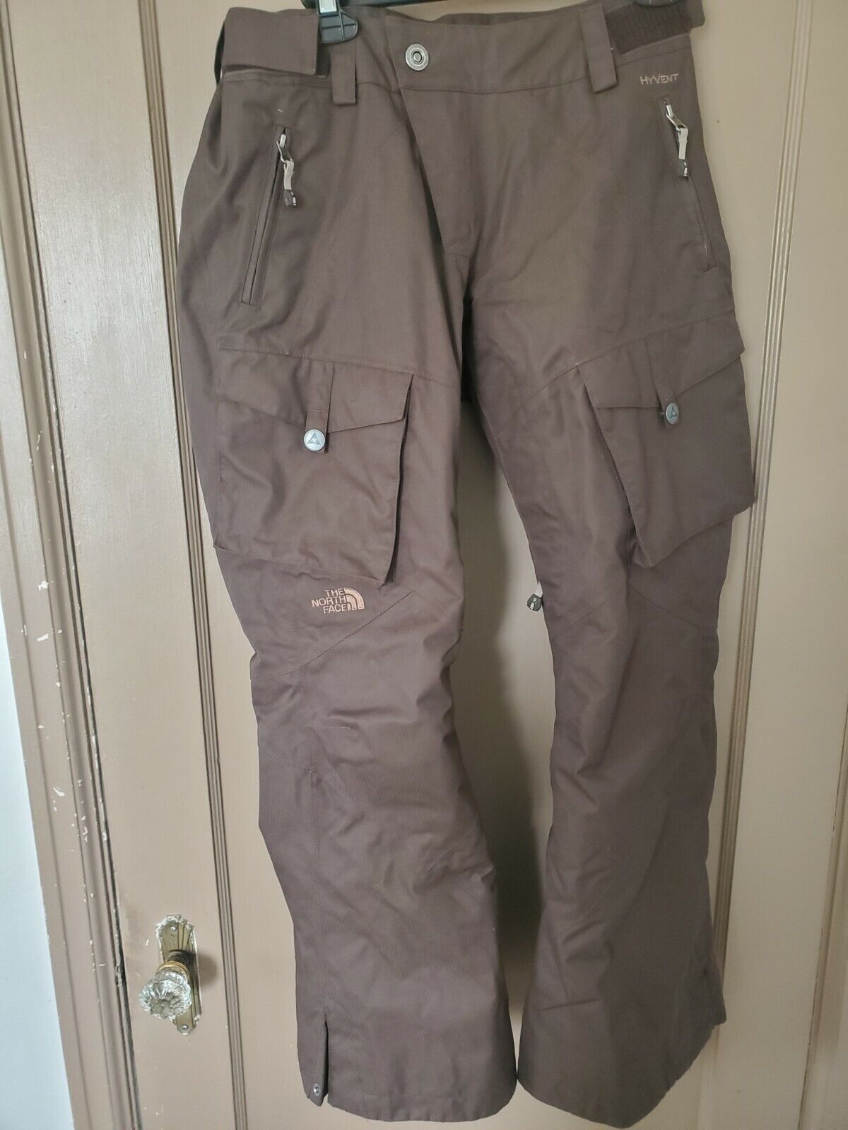 The North Face HyVent Dark Brown Ski Pants w/Recco Womens small