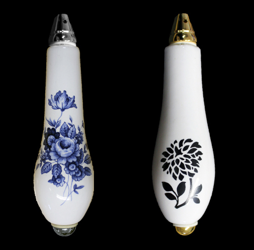 1 x luz de porcelana blanca, ducha, inodoro a elección de metal - Imagen 1 de 3