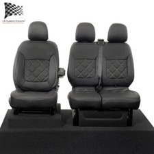 FIAT TALENTO CREW CAB SX 2024+ DOUBLE DIAMOND LEATHERETTE FRONT SEAT COVERS 664