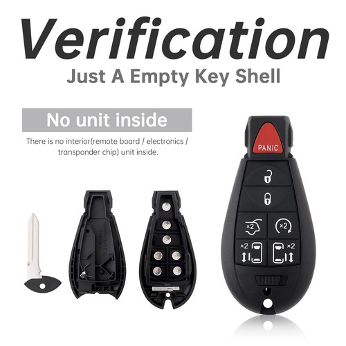 7 Buttons Replacement Remote Car Key Fob Cover Case Fit for Dodge Ram Chrysler - Picture 6 of 8