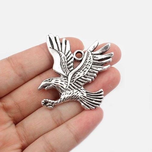 10PCS Large Eagle Bird Charm Flying Hawk Pendant DIY Necklace Findings  - Picture 1 of 4