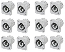 (12 PACK) NEUTRIK NAC3MPXXB POWERCON (GRAY) Power Out Receptacle @ 20A/250V