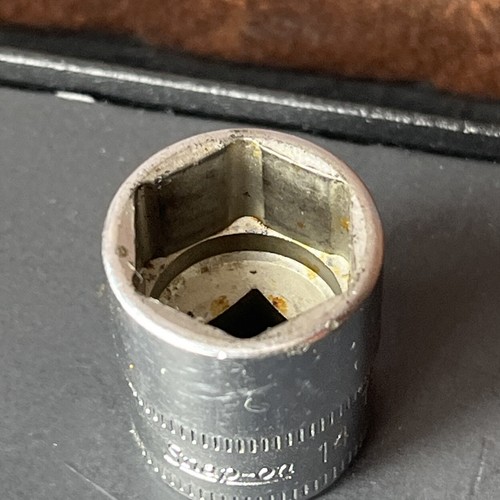 Snap-On Tools USA 1/4" Drive 6pt 14mm Metric Shallow Chrome Socket TMM14 Vintage - Picture 6 of 11