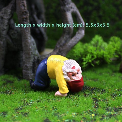 HOT Cute Creative Naughty Gnome Dwarf Garden Decor Statue Old Man Fairy Ornament - Picture 8 of 10
