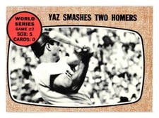 1968 Topps Baseball #152 World Series Game 2 EX-MT+ Carl Yastrzemski hits 2 HRs