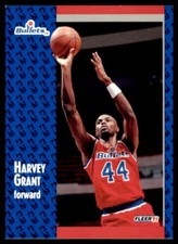 1991-92 FLEER BASKETBALL CARD WASHINGTON BULLETS #207 HARVEY GRANT