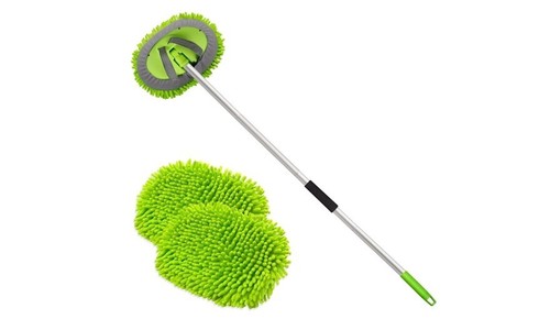 anngrowy 62" Microfiber Car Wash Brush Mop Kit Mitt Sponge with Long Handle Car - Picture 2 of 14