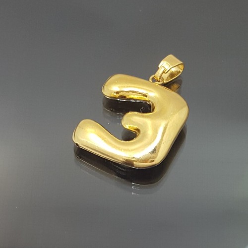18K Gold Filled Stunning Italian Smooth Initial Letter "E" 18ct GF Pendant 20mm - Picture 6 of 7