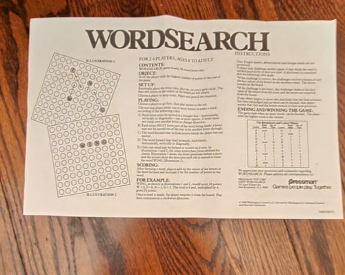 Vintage Wordsearch The Game of Finding Words Board Game Pressman '88 Wood Pieces - Picture 4 of 8