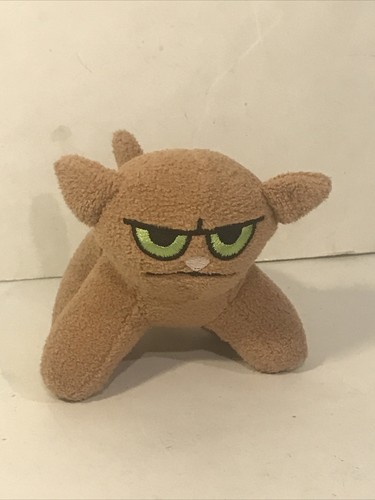 Oriental Trading Company Angry Cat Plush Brown 5 Inch Moody Grumpy 4699 - Picture 2 of 8