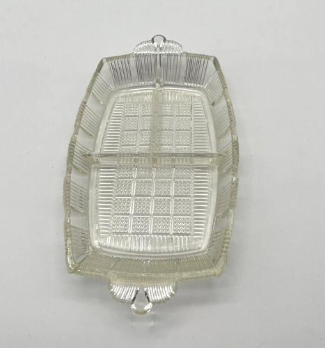 Vintage Silver Plated Ornate Serving Tray with Divided Glass Insert Ornate Tray - Picture 4 of 9