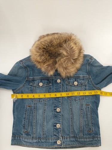 Gap Girls Removable Faux Fur Denim JacketXL - Picture 4 of 8