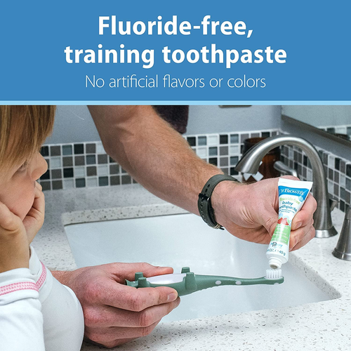 Infant-To-Toddler Training Toothbrush Set with Fluoride-Free Baby Toothpaste, St - Picture 3 of 12