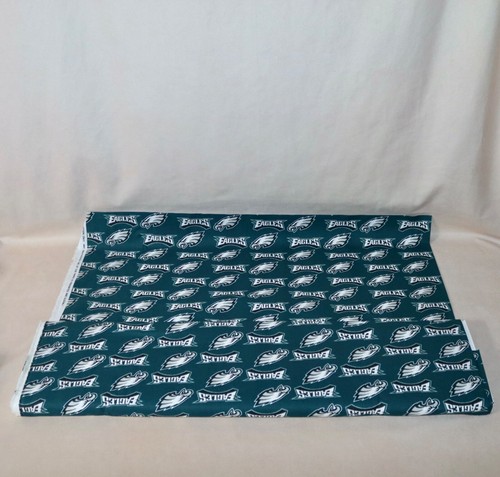 Philadelphia Eagles ~ Large Logo Pattern NFL Cotton Fabric 1/4 Yard 9” X 58” New - Picture 9 of 20