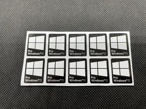 5x Windows 11 Pro Aufkleber Schwarz Sticker LOGO Badge Label Decal Black Vinyl - Picture 12 of 12