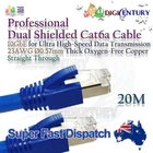 10GbE HighSpeed Cat6a RJ45 Shielded OFC SFTP Upgrade Ethernet Cable Straight 20m