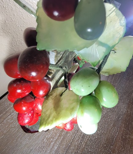Chinese Grape Bonsai Tree Sculpture - Marble, Alabaster, Jade, Stone, Home Decor - Picture 13 of 16
