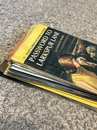 16 vecchi pezzi di copertina libro per artigianato diari spazzatura Nancy Drew Black Beauty - Foto 10 di 10