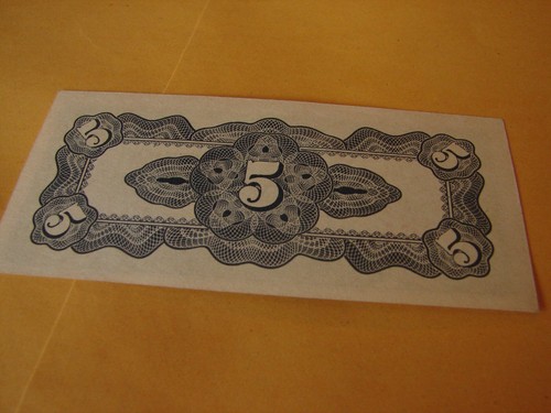 WW2 Japanese Occupation Currency 5 Centavos Note Money - Picture 2 of 2