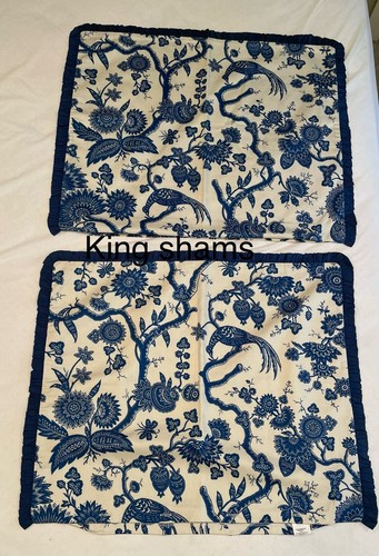 Rose Tree Blue Willow Oscar De La Renta Queen Duvet Bedding Set NWT - Picture 13 of 16