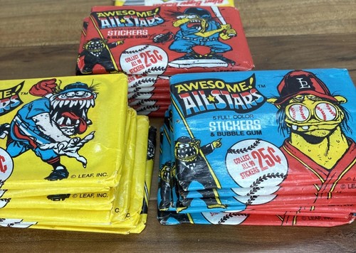 Impresionantes pegatinas de béisbol Leaf 1988 All-Stars y chicle 36 paquetes de cera sellados - Imagen 5 de 6