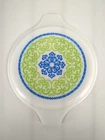 Pyrex Ocean Filigree Casserole Dish LID ONLY 25 - C 1 Blue Green Vintage
