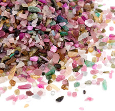 150G Natural Tourmaline Chip Beads No Hole Undrilled Nugget Irregular Beads Crys