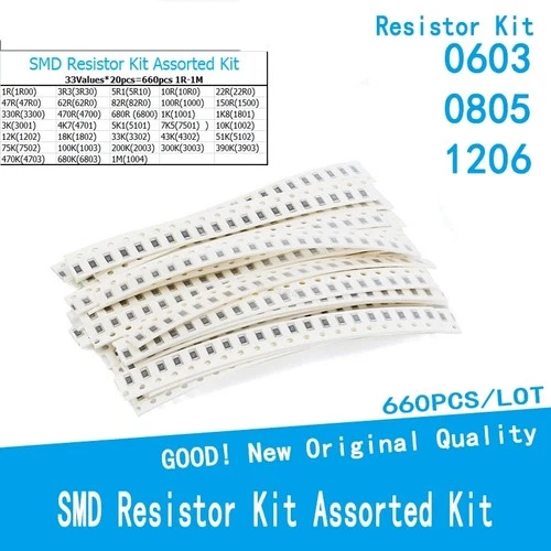 660PCS 0603 0805 1206 SMD Resistor Set 33 Kinds Of Resistors Resistance Value