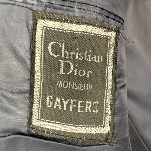 VINTAGE Christian Dior Suit Mens 42L Gray Pinstripe 2 Button Heavyweight Wool - Picture 9 of 21