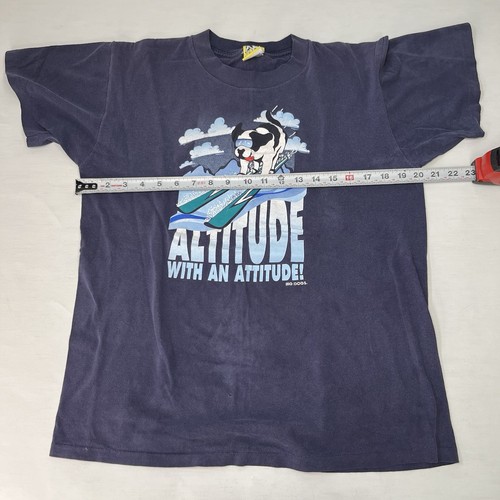 Vintage Big Dog ‘Altitude With an Atitude’ Ski T-shirt - Size XL (20” x 26”) - Picture 7 of 8