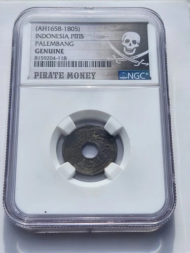 Indonesia Pitis Pirate Money Palembang 1658-1805 NGC Genuine