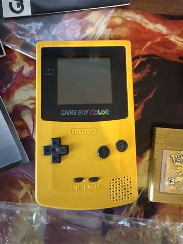 Nintendo Gameboy Color Yellow Dandelion Handheld CGB-001 CIB w Pokemon Gold+ - Bild 5 von 19