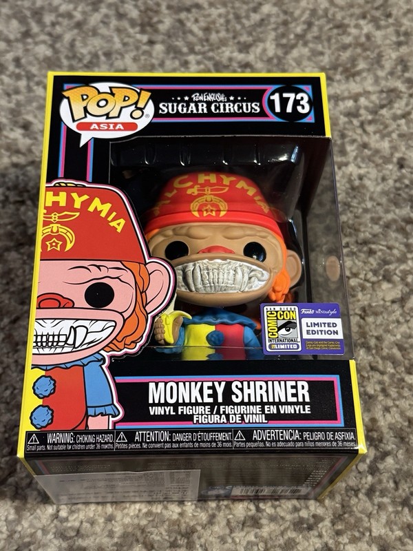 Funko Asia: Ron English: Sugar Circus ~ Monkey Shriner #173 ~ Blacklight SDCC