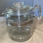 Vtg Pyrex 7759-B Glass Stove Top Percolator 9 Cup Flameware Coffee Pot COMPLETE