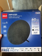 RCA Amplified HDTV 60 Mile Range Multi-Directional Antenna Black New Open Box