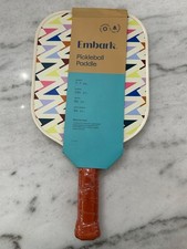 New Double Sided Pickleball Paddle White Multi Color Zig Zag Carbon USA Approved