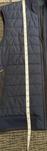 Perry Ellis Puffer Vest Men's Size XL Full Zip Blue Insulated Jacket Pockets - Picture 12 of 12