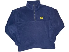 Vintage University Of Michigan Wolverines Navy Fleece Sz XL Mark Athletic
