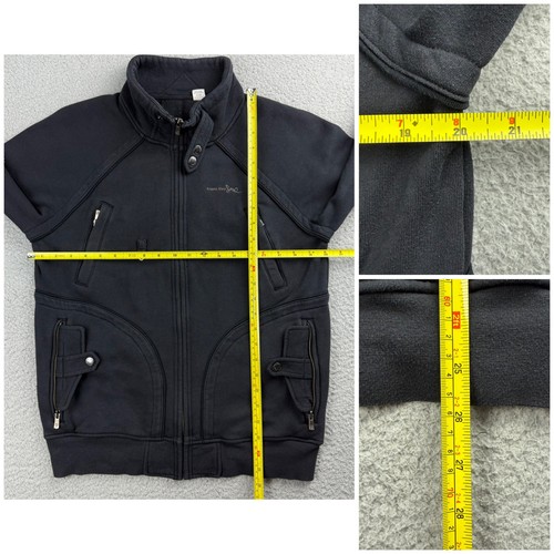 Chaqueta Triple Five Soul Para Hombre Pequeña S Negra Vellón Técnico 555 De Colección Y2K - Imagen 10 de 10