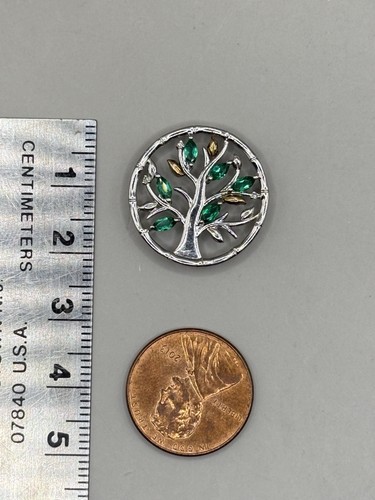 Alwand Vahan 925 Sterling Silver 10k Gold Tree Of Life Slide Charm Pendant - Picture 8 of 9