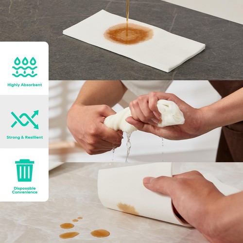 1000PACK Disposable Hand Towels for Bathroom, Soft and Absorbent Paper Guest ... - Picture 6 of 7