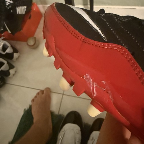 Nike Super Speed Carbon TD Low Football Cleats 396237-016 Red Black - Picture 7 of 10