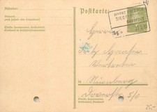 E0050 German Empire postal card Bahnpost Stempel 1933