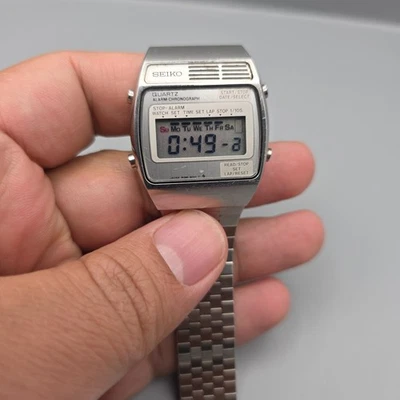 Seiko Quartz Alarm Chronograph Vintage LCD Digitaluhr A159 4000 T - Bild 1 von 4